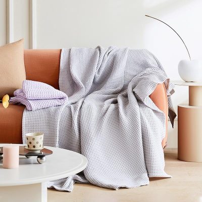 Netease Yanshuan Big Honeycomb Vaffel Ren Bomull Sofa Lunsj Hvile Enkelt- Og Dobbeltseng Teppe Dyne Teppe Allsidig For Alle Årstider  |   Teppe Teppe Teppe